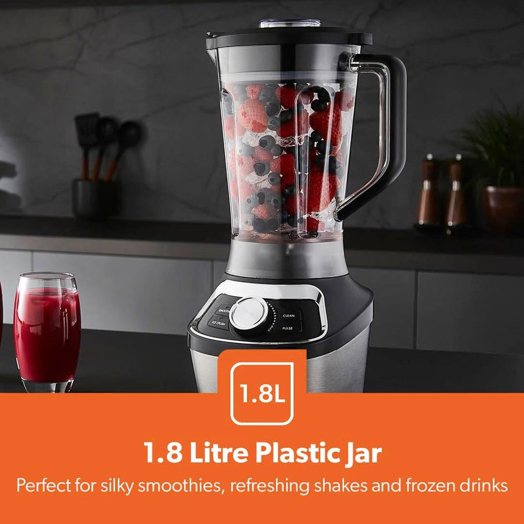 Geepas Professional Electric Jug Blender 1200W Silver Black