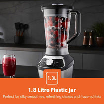 Geepas Professional Electric Jug Blender 1200W Silver Black