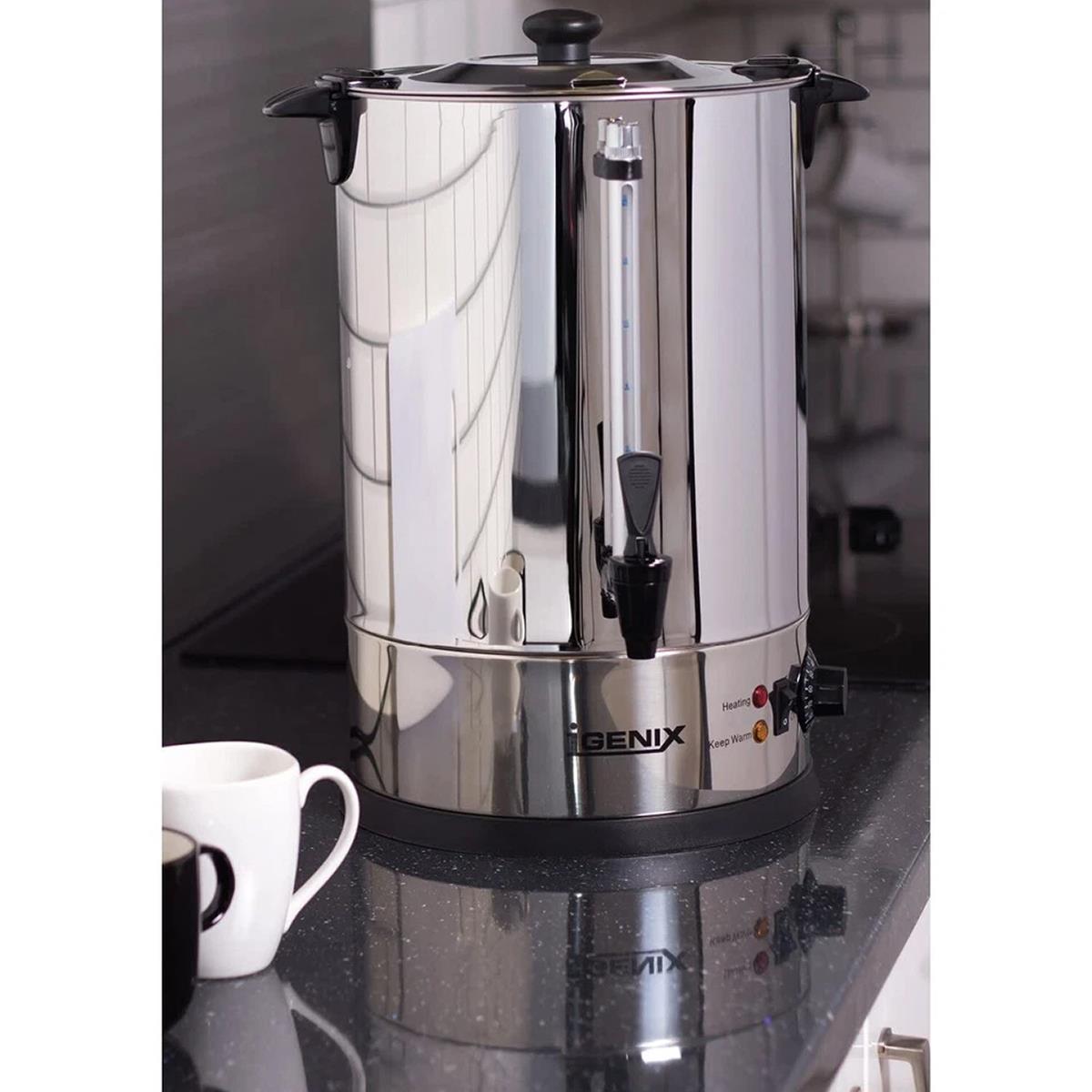 Igenix Catering Urn Hot Water Boiler - Silver