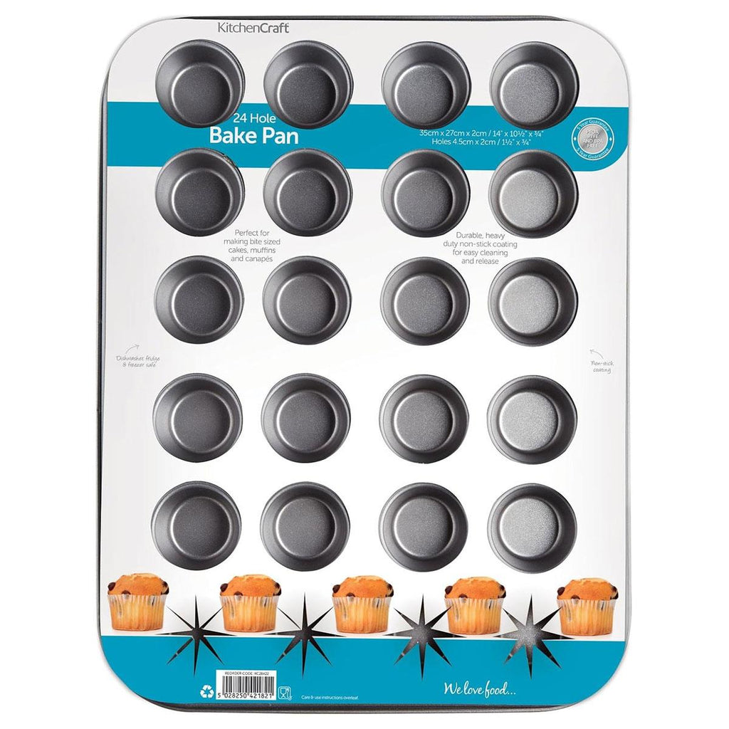 KitchenCraft Non-Stick 24 Hole Mini Mince Pie Muffin Tray