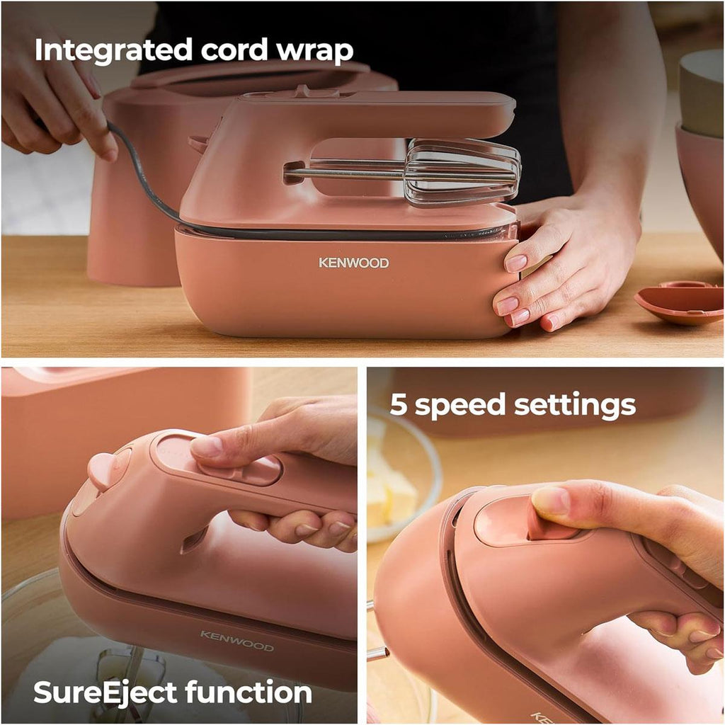 Kenwood QuickMix Go Plastic Electric Hand Mixer Clay Red
