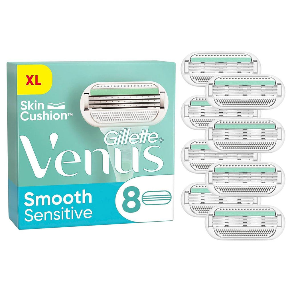 Gillette Venus Smooth Sensitive Women Razor Blade Refills Pack of 8