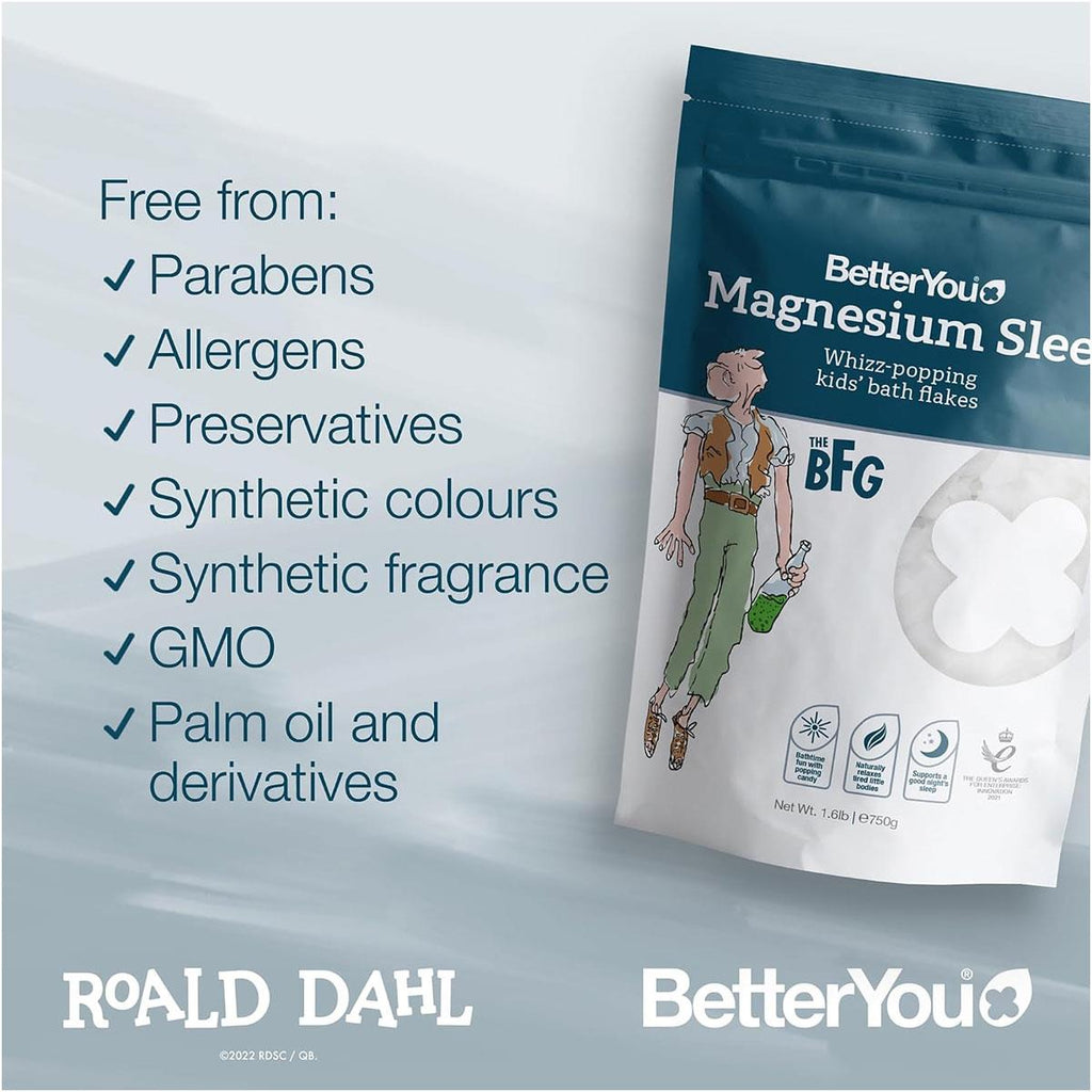 BetterYou Magnesium Sleep Whizz-Popping Kids' Bath Flakes 750g