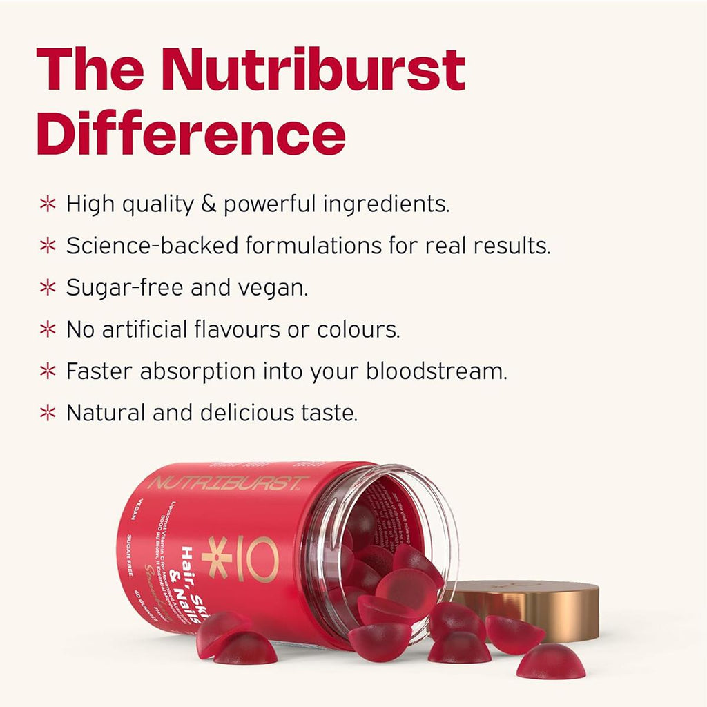 Nutriburst Hair Skin And Nails Gummies 60 Count