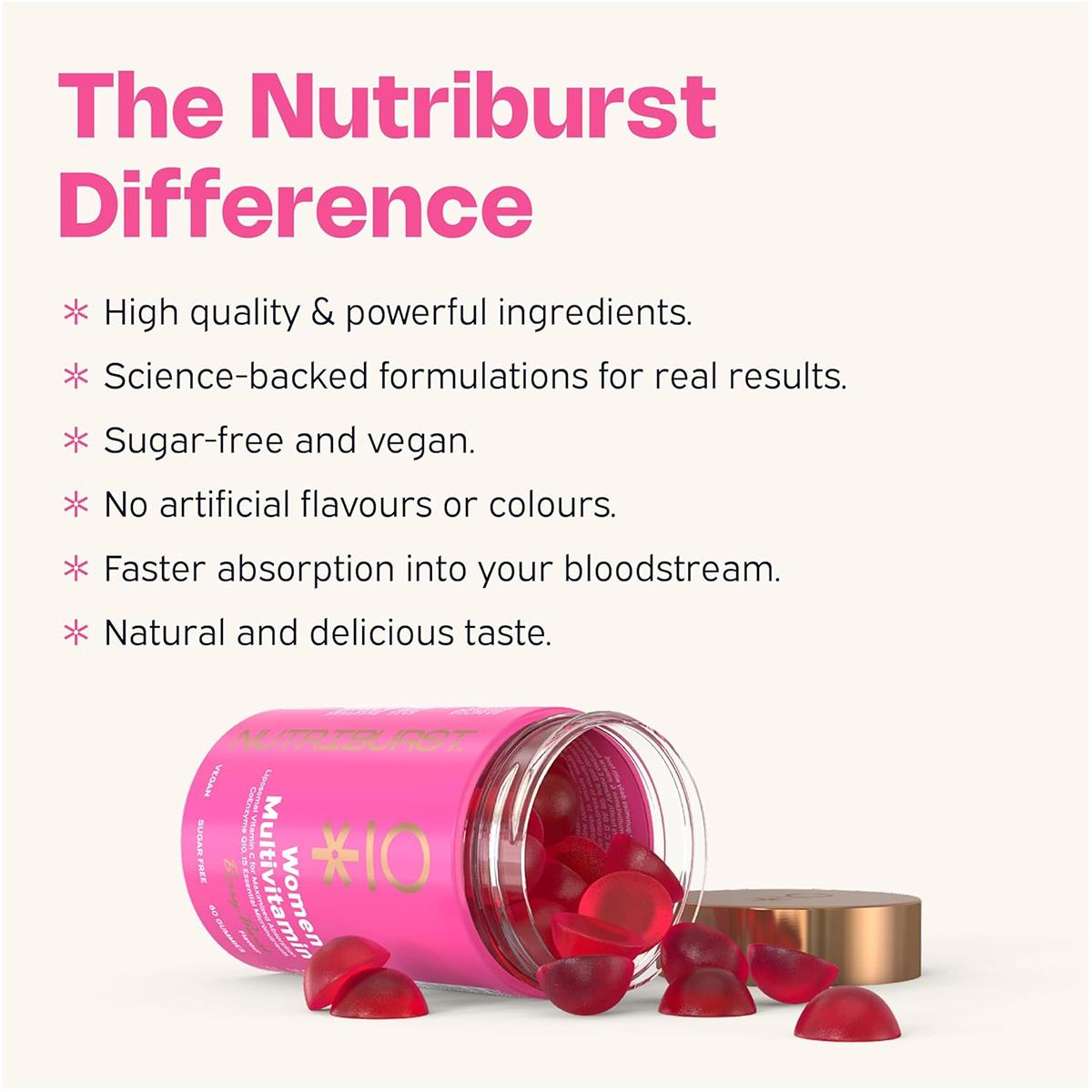 Nutriburst Women's Multivitamin Gummies 60 Count
