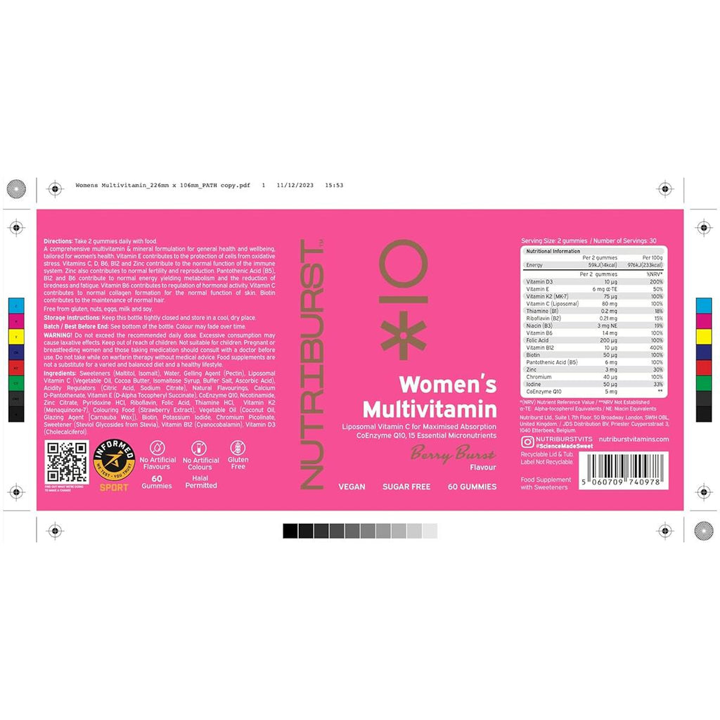 Nutriburst Women's Multivitamin Gummies 60 Count