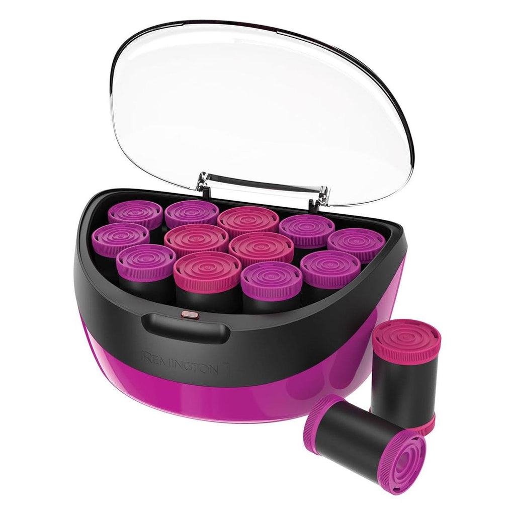 Remington Jumbo Heated Hair Roller Set Black Pink