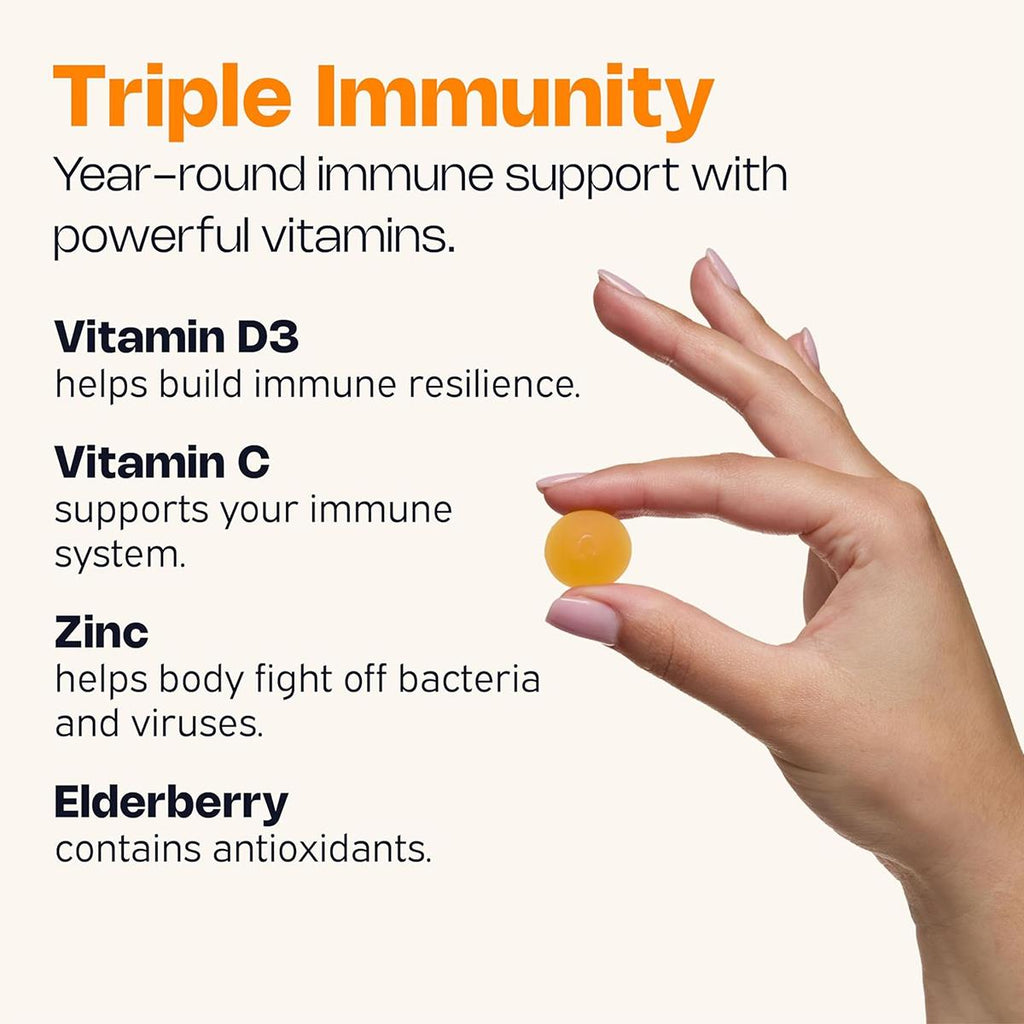 Nutriburst Triple Immunity Gummies 60 Count