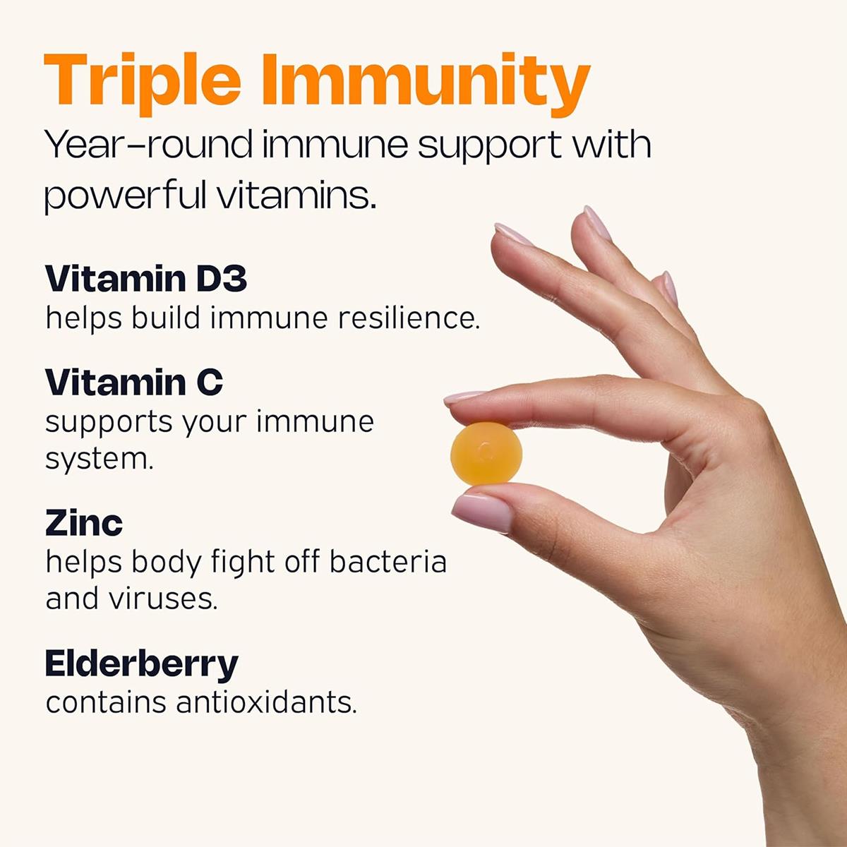 Nutriburst Triple Immunity Gummies 60 Count