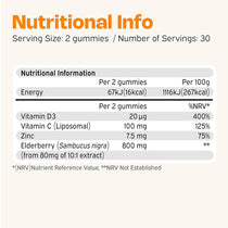 Nutriburst Triple Immunity Gummies 60 Count