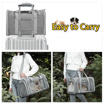 Generic Large Pet Travel Bag Grey Black