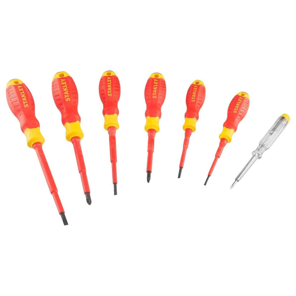 Stanley VDE Insulated Screwdriver Set 7 Piece Pack Red
