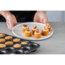 Chicago Metallic Professional Non Stick Fillable Mini Cupcake Tin Grey