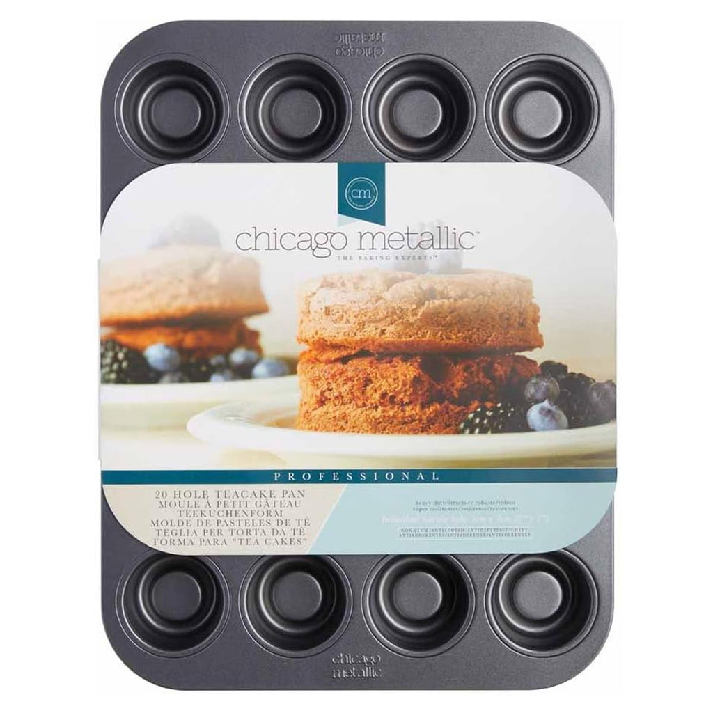 Chicago Metallic Professional Non Stick Fillable Mini Cupcake Tin Grey