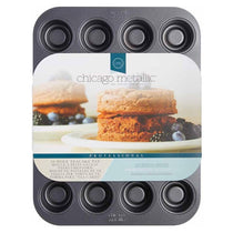 Chicago Metallic Professional Non Stick Fillable Mini Cupcake Tin Grey
