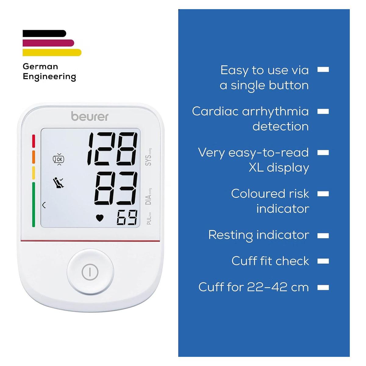 Beurer BM 38 Upper Arm Blood Pressure Monitor White