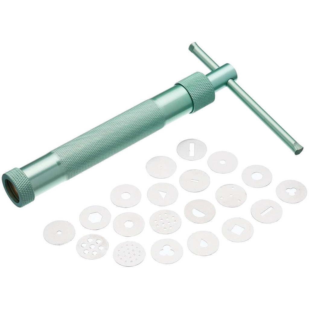 KitchenCraft Sweetly Does It Fondant Extruder Metal Icing Gun Green