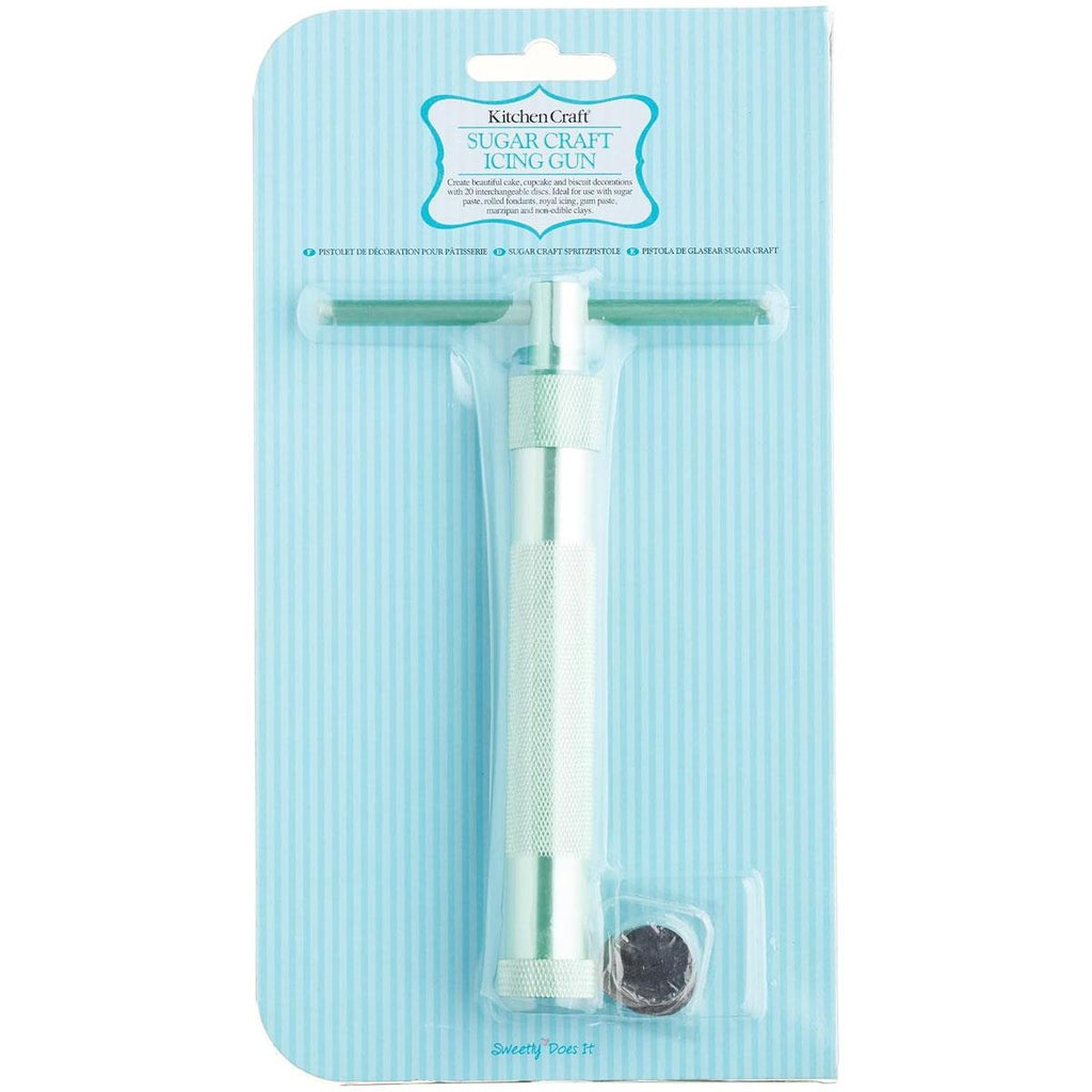 KitchenCraft Sweetly Does It Fondant Extruder Metal Icing Gun Green