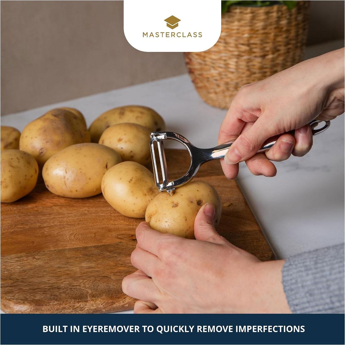 MasterClass Y Potato Peeler Silver