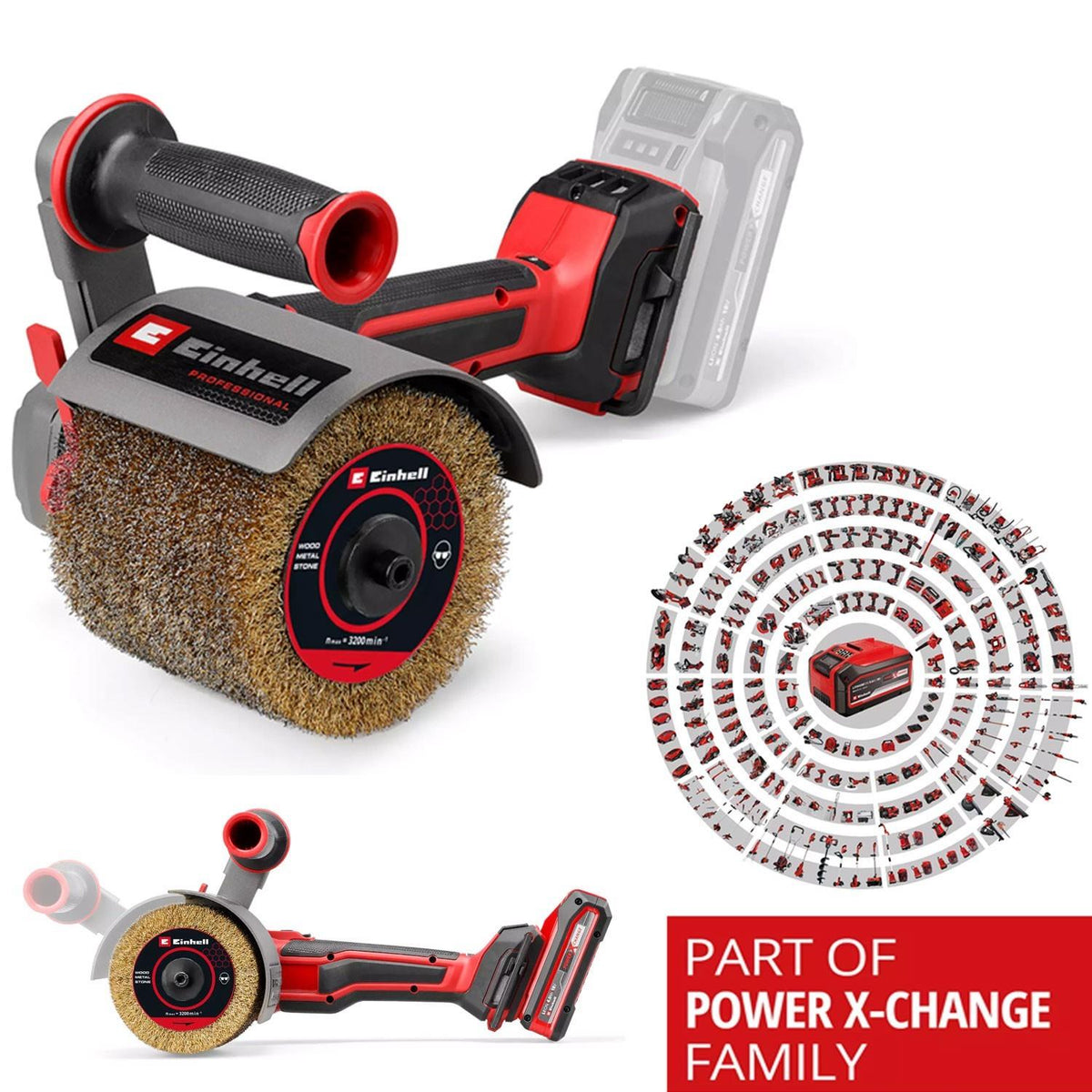 Einhell Professional Cordless Brush Sander 18V PXC Without Battery
