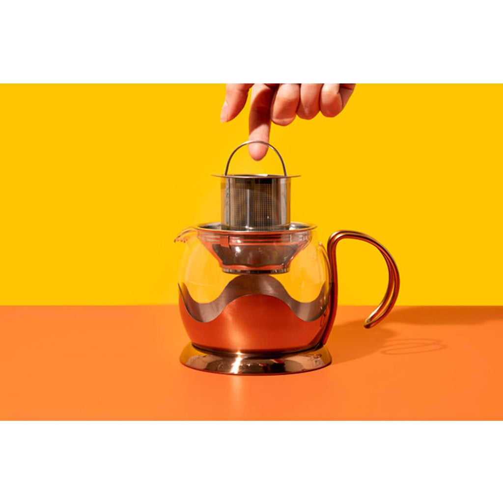La Cafetiere Izmir Glass Tea Infuser 2-Cup Copper