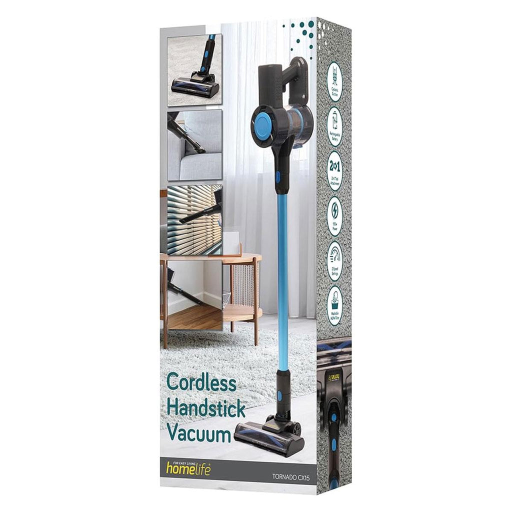 Lloytron HomeLife Tornado CX15 Cordless Cyclone Stick Vacuum Cleaner Blue