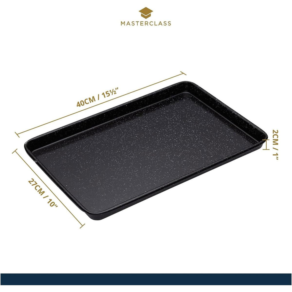 MasterClass Vitreous Enamel Large Baking Tray Black