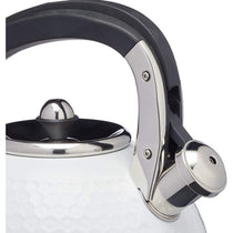 KitchenCraft Lovello Textured Whistling Stove Top Kettle 2.5L Ice White