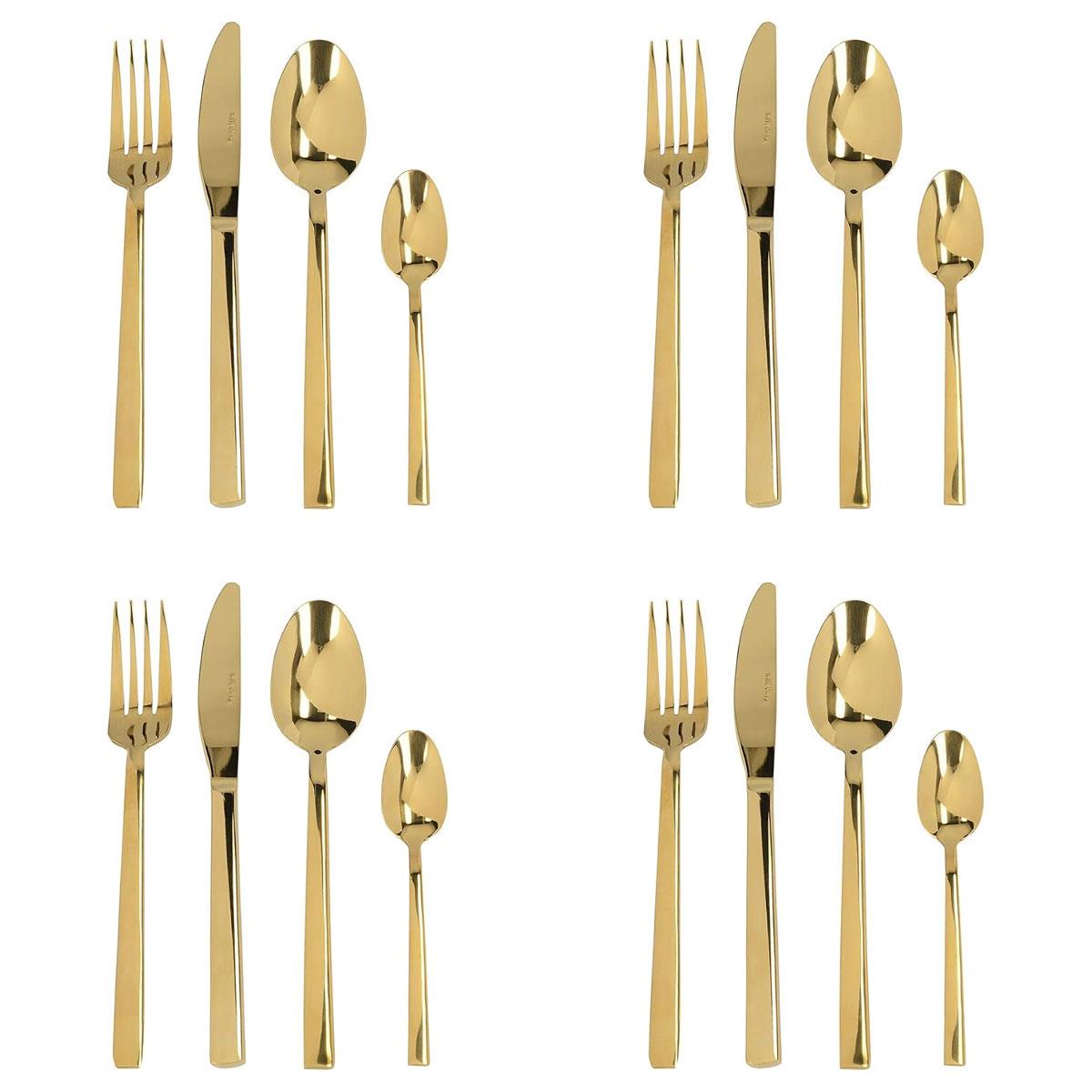 Mikasa Ciara Diseno Gold Cutlery Set - 16 Piece