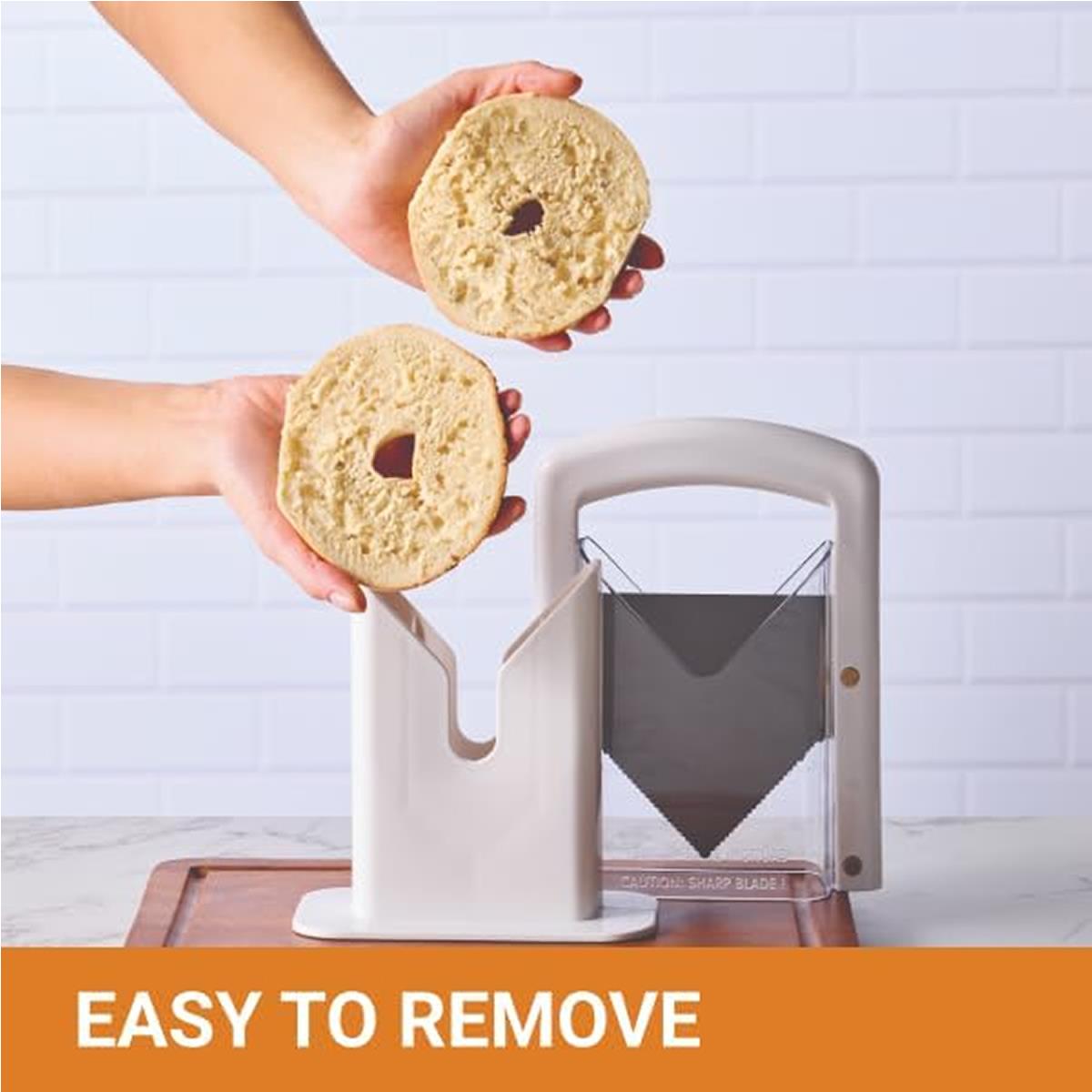 KitchenCraft Bagel Slicer And Cutter Manual - White