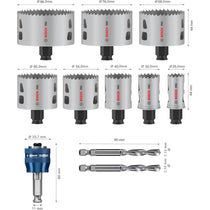 Bosch Pro Multi Material PC Plus Hole Saw Set 11-Piece 25–86 mm Power Change Plus