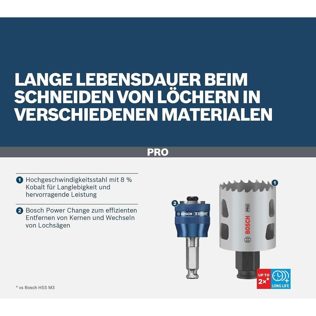 Bosch Pro Multi Material PC Plus Hole Saw Set 11-Piece 25–86 mm Power Change Plus