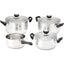Judge Vista 4 Piece Stainless Steel Cookware Set Induction Compatible 18cm Saucepan 20cm And 24cm Silver