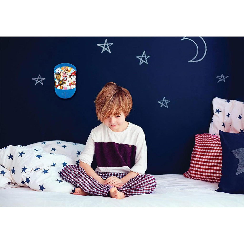 Lexibook Paw Patrol LED Night Light for Kids Tabletop or Wall-Mounted Lamp with 20-Minute Timer Blue