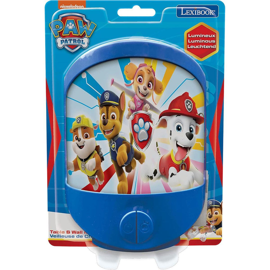 Lexibook Paw Patrol LED Night Light for Kids Tabletop or Wall-Mounted Lamp with 20-Minute Timer Blue