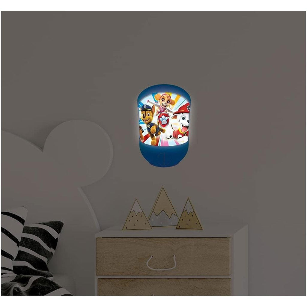 Lexibook Paw Patrol LED Night Light for Kids Tabletop or Wall-Mounted Lamp with 20-Minute Timer Blue