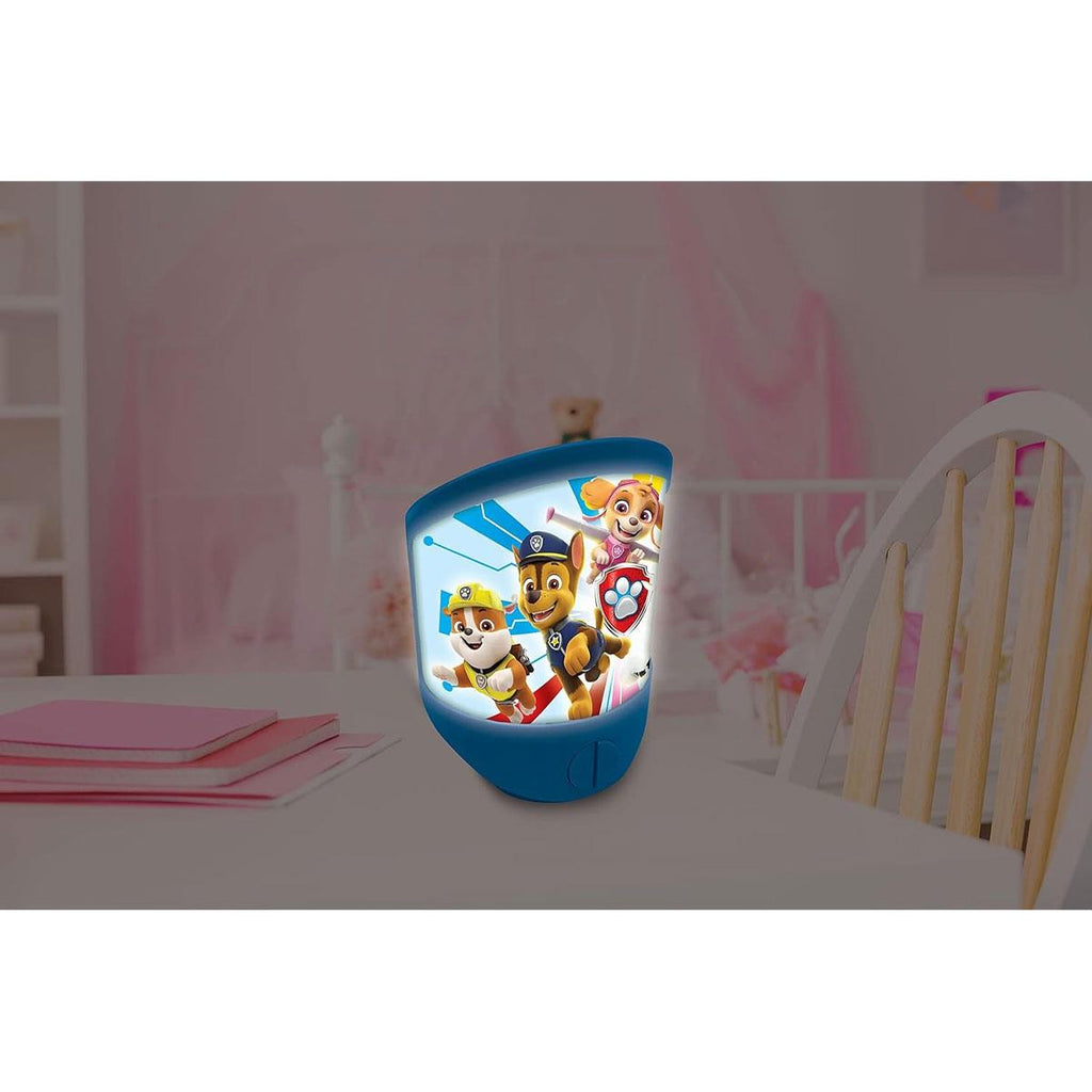 Lexibook Paw Patrol LED Night Light for Kids Tabletop or Wall-Mounted Lamp with 20-Minute Timer Blue