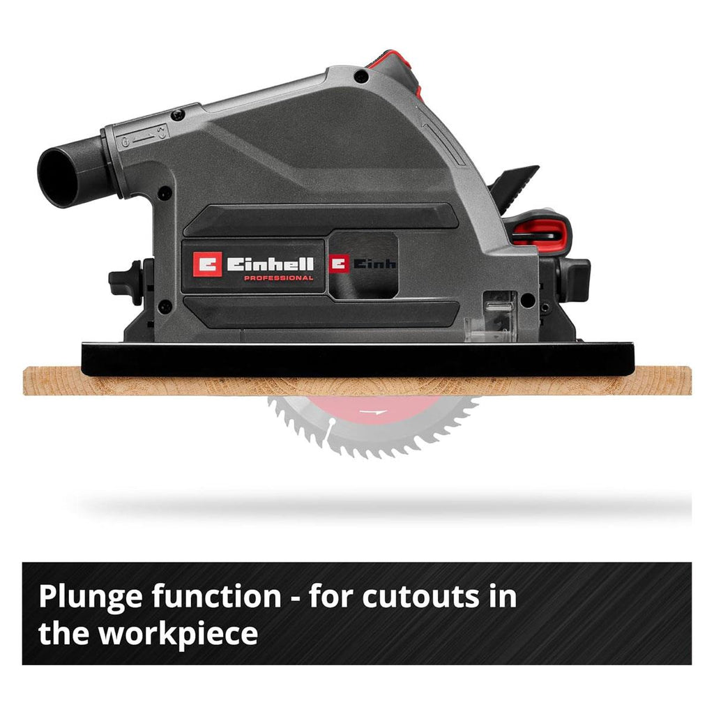 Einhell Professional Cordless Plunge Saw 18V Brushless 165mm Blade 56mm Cut Bare Unit