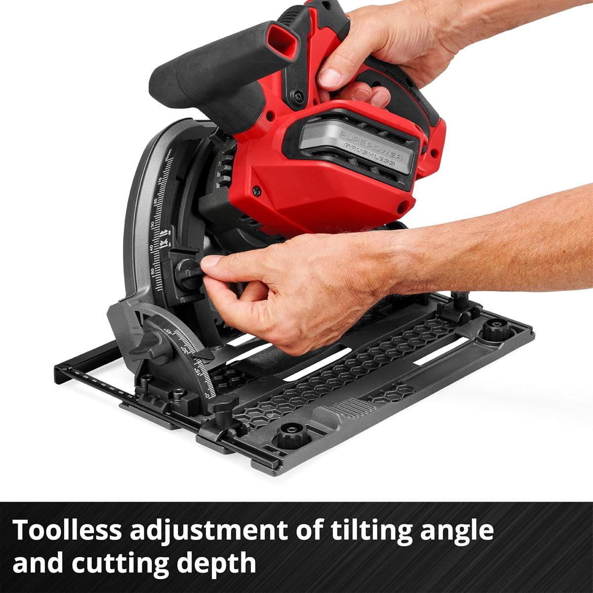 Einhell Professional Cordless Plunge Saw 18V Brushless 165mm Blade 56mm Cut Bare Unit