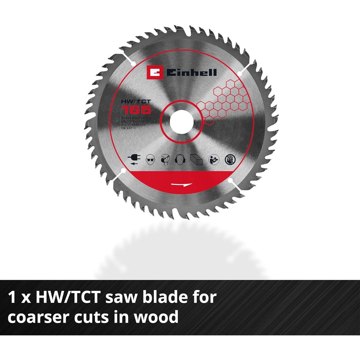 Einhell Professional Cordless Plunge Saw 18V Brushless 165mm Blade 56mm Cut Bare Unit