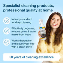 HG Hob Cleaner Spray 500ml for Ceramic Induction Gas & Electric Cooktops Kitchen Grease Remover