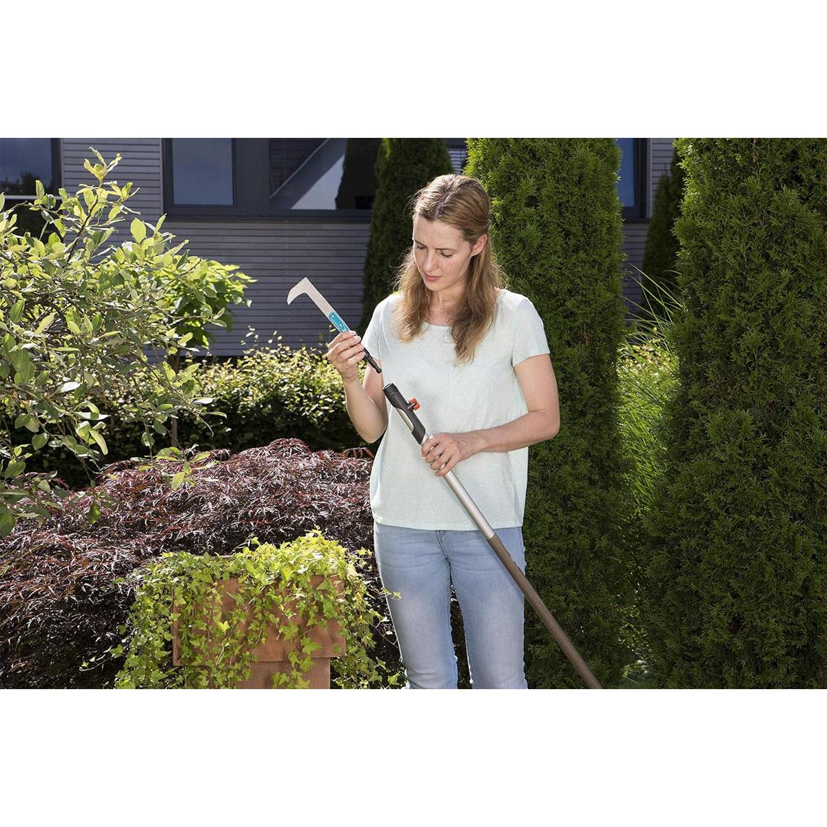 Gardena combisystem Patio Weeder Stainless Steel Weed Scraper for Moss and Weeds in Paving Joints - Blue/Black