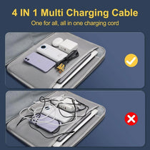 Generic 4-in-1 USB Charging Cable 1.5M USB-A and USB-C to Lightning and USB-C Braided Multi-Connector Lead
