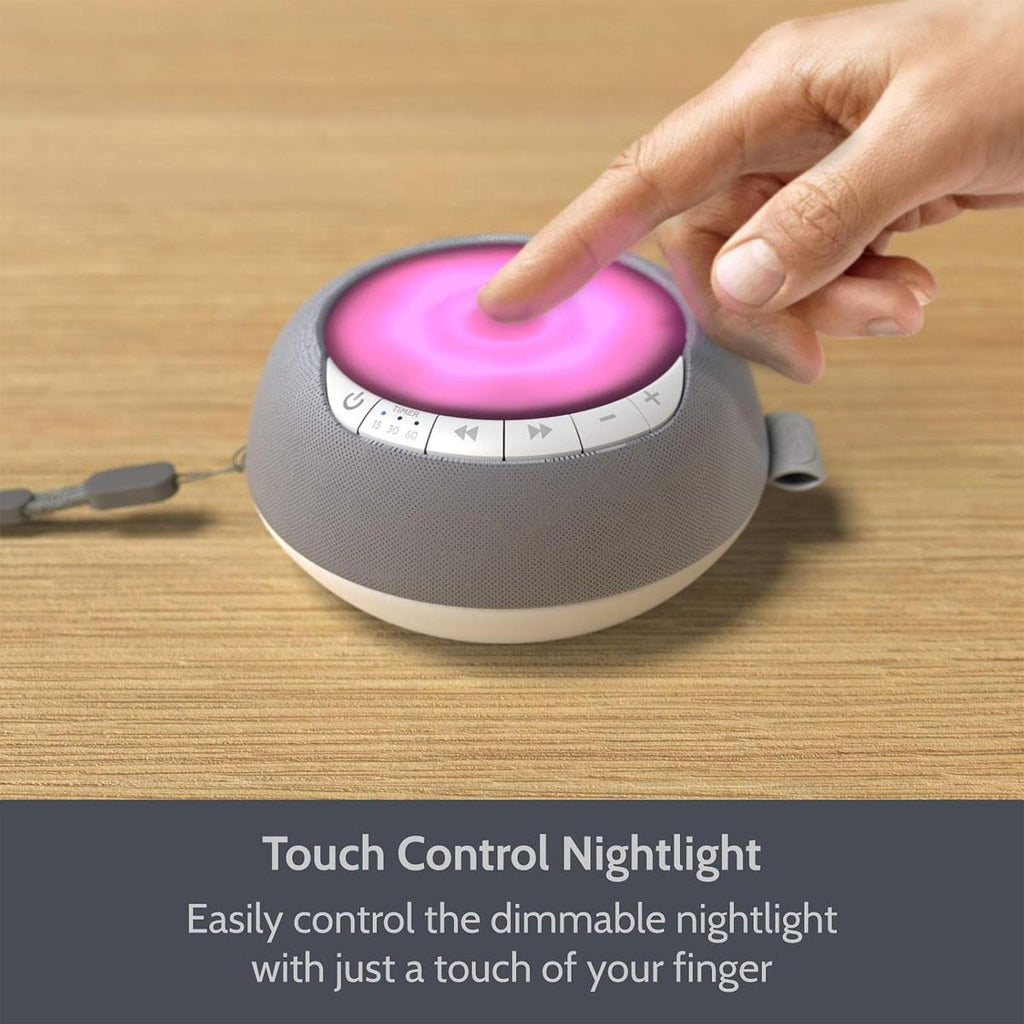 i-box Serene Portable White Noise Machine with Nightlight 15 Sounds 7-Colour RGB Light 2400mAh Rechargeable Battery - Grey