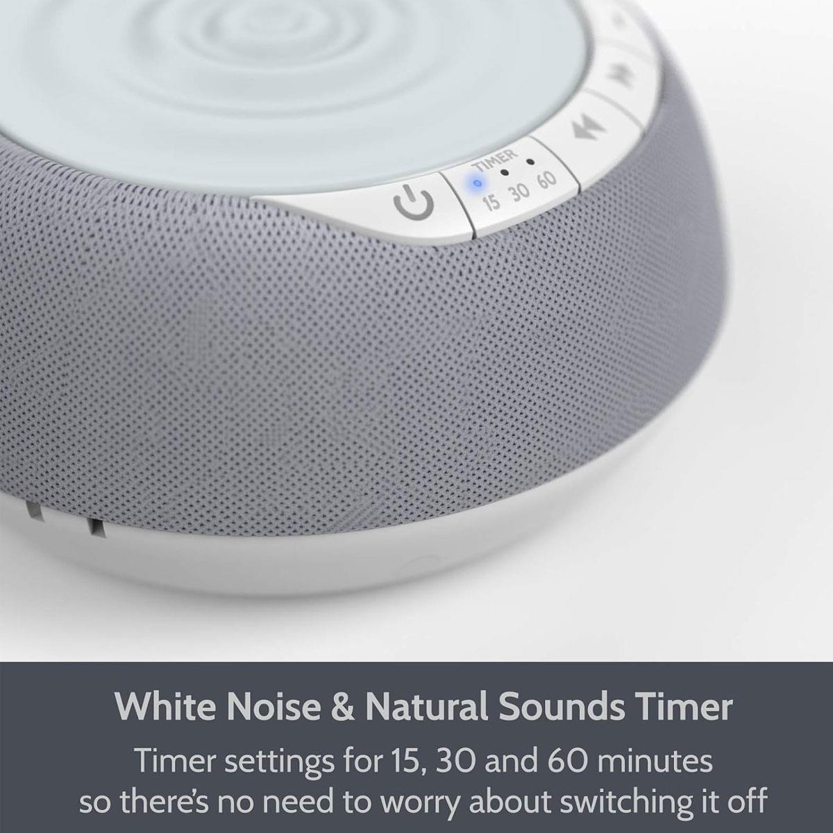 i-box Serene Portable White Noise Machine with Nightlight 15 Sounds 7-Colour RGB Light 2400mAh Rechargeable Battery - Grey