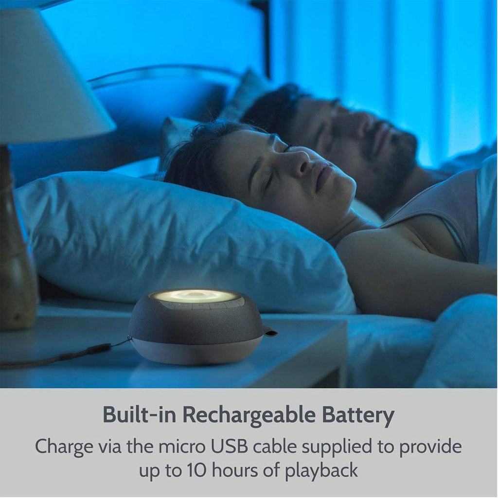 i-box Serene Portable White Noise Machine with Nightlight 15 Sounds 7-Colour RGB Light 2400mAh Rechargeable Battery - Grey