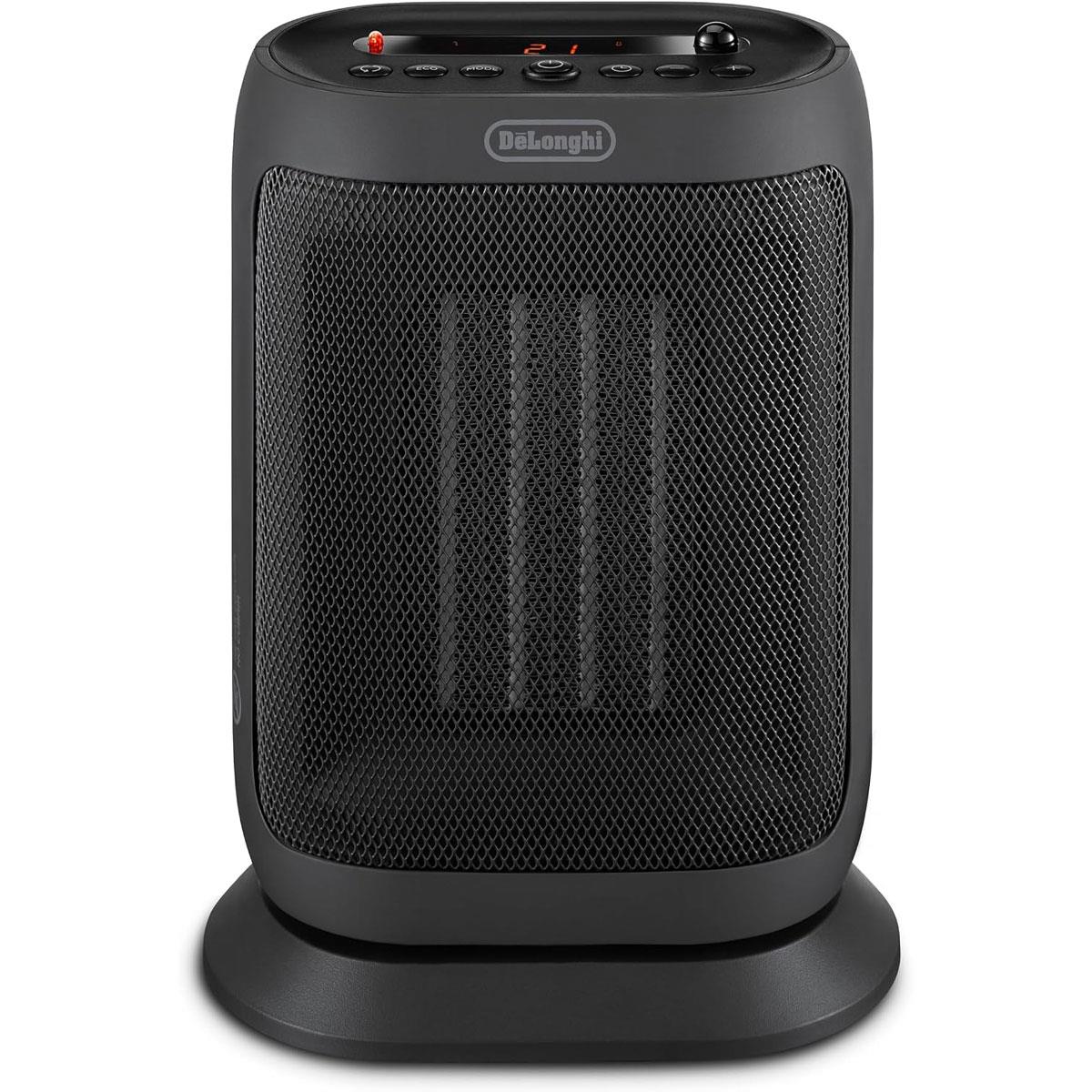 De'Longhi Capsule You&Me Ceramic Fan Heater 2000W Oscillating Remote Control Dark Grey
