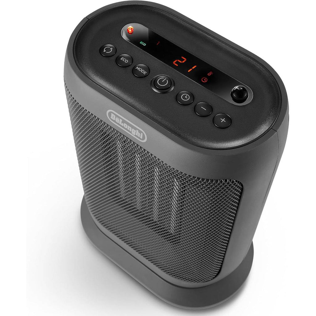 De'Longhi Capsule You&Me Ceramic Fan Heater 2000W Oscillating Remote Control Dark Grey