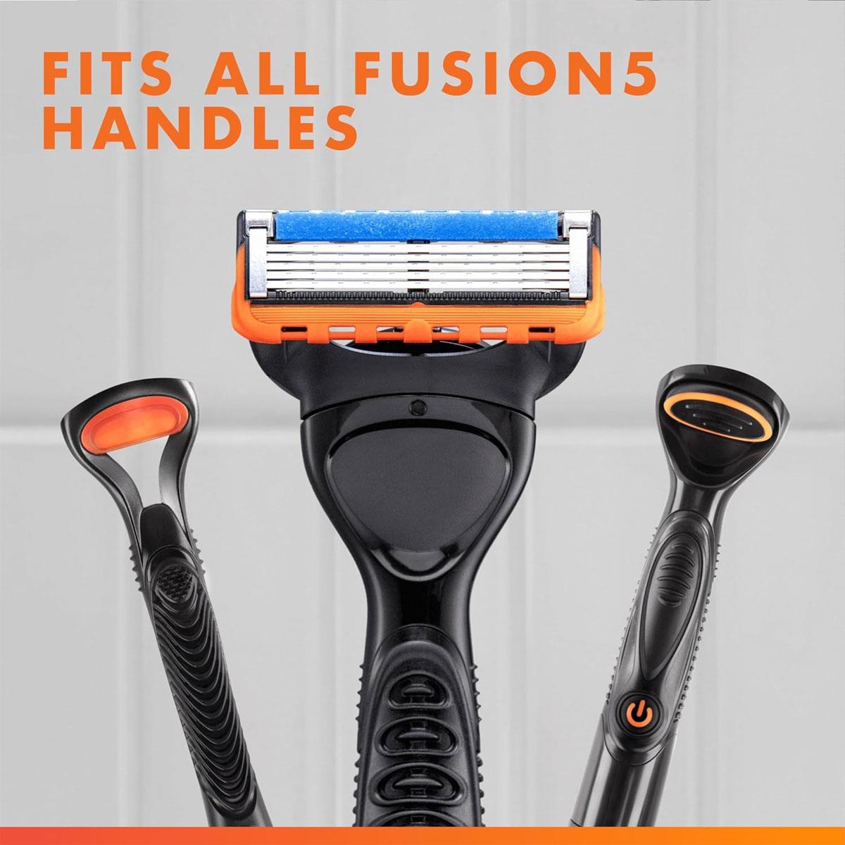 Gillette Fusion5 Power Men's Razor Blade Refills 5 Anti-Friction Blades Precision Trimmer Pack of 4