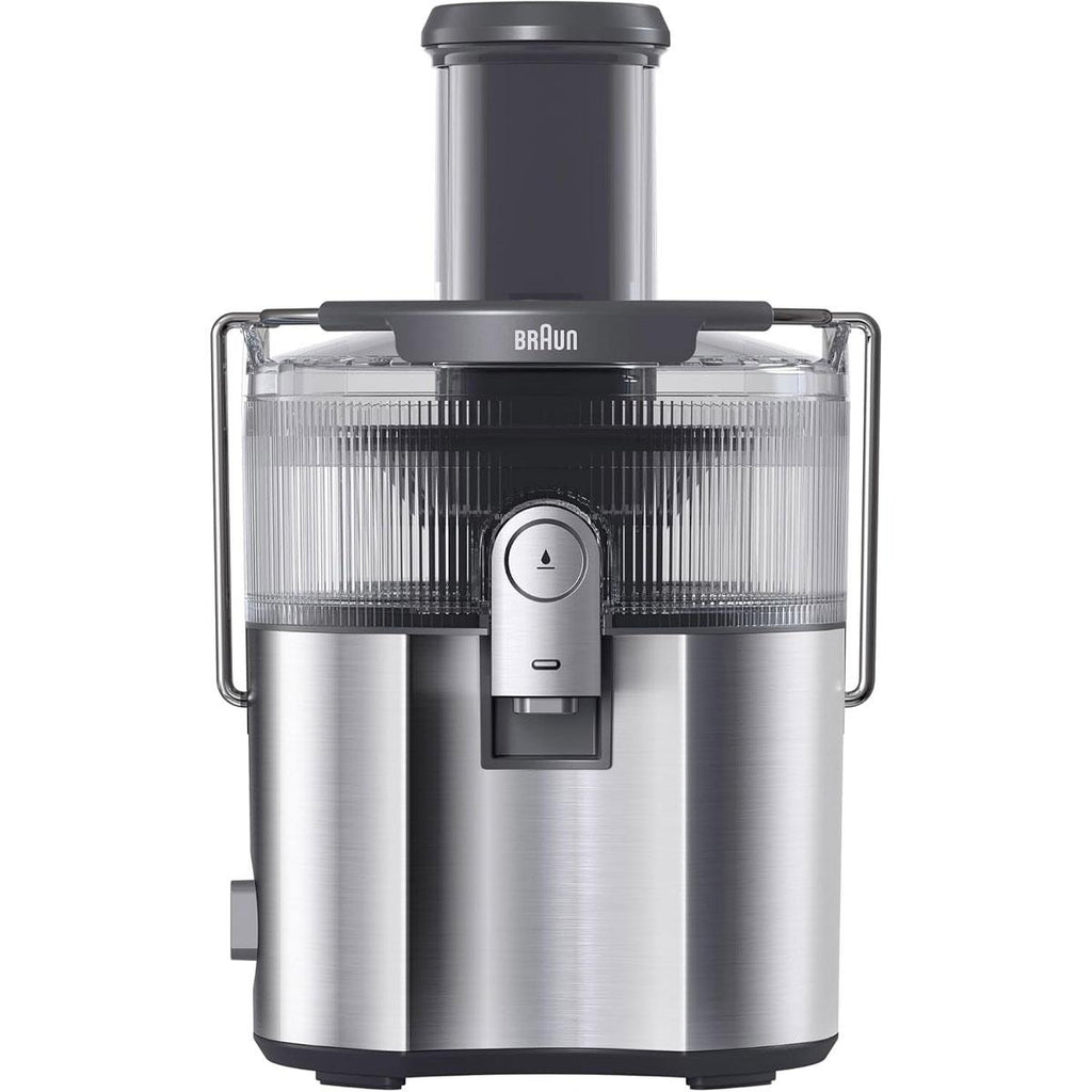 Braun MultiJuice 7 Electric Juicer 1000W ColdXtract Technology 75mm Feed Tube 2L Pulp Container Grey